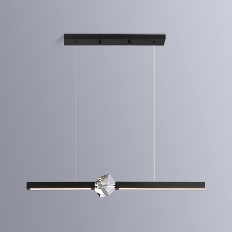 Dining Room Modern Island Lighting LED Linear Metal Pendant Light with 1 Light