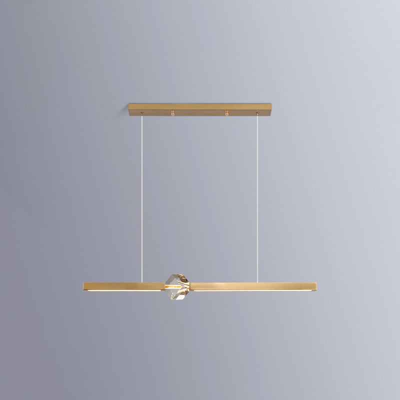 Dining Room Modern Island Lighting LED Linear Metal Pendant Light with 1 Light