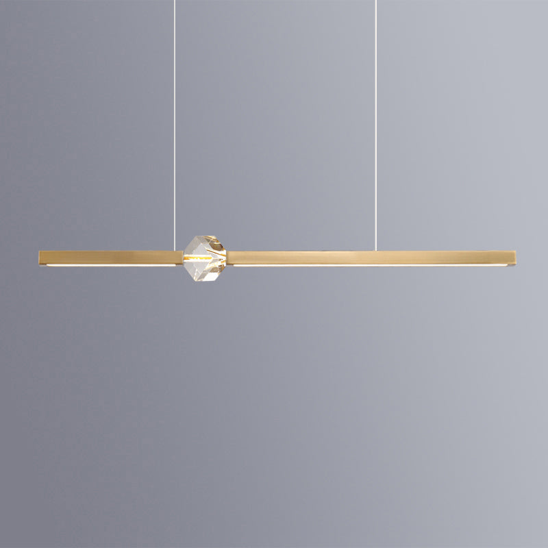 Dining Room Modern Island Lighting LED Linear Metal Pendant Light with 1 Light