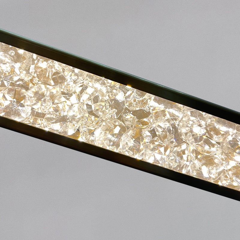 Dining Room Modern Island Lighting LED Linear Metal Pendant Light with 1 Light