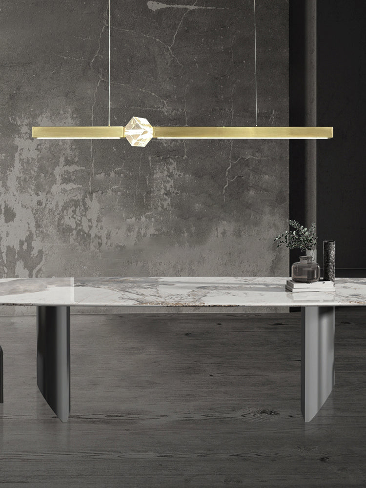 Dining Room Modern Island Lighting LED Linear Metal Pendant Light with 1 Light