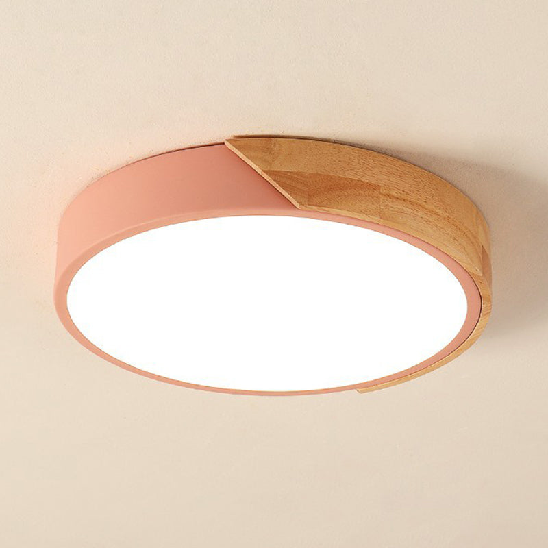 1-Light Round Flush Mount Light Modern Style Acrylic Flush Mount Lighting Fixtures