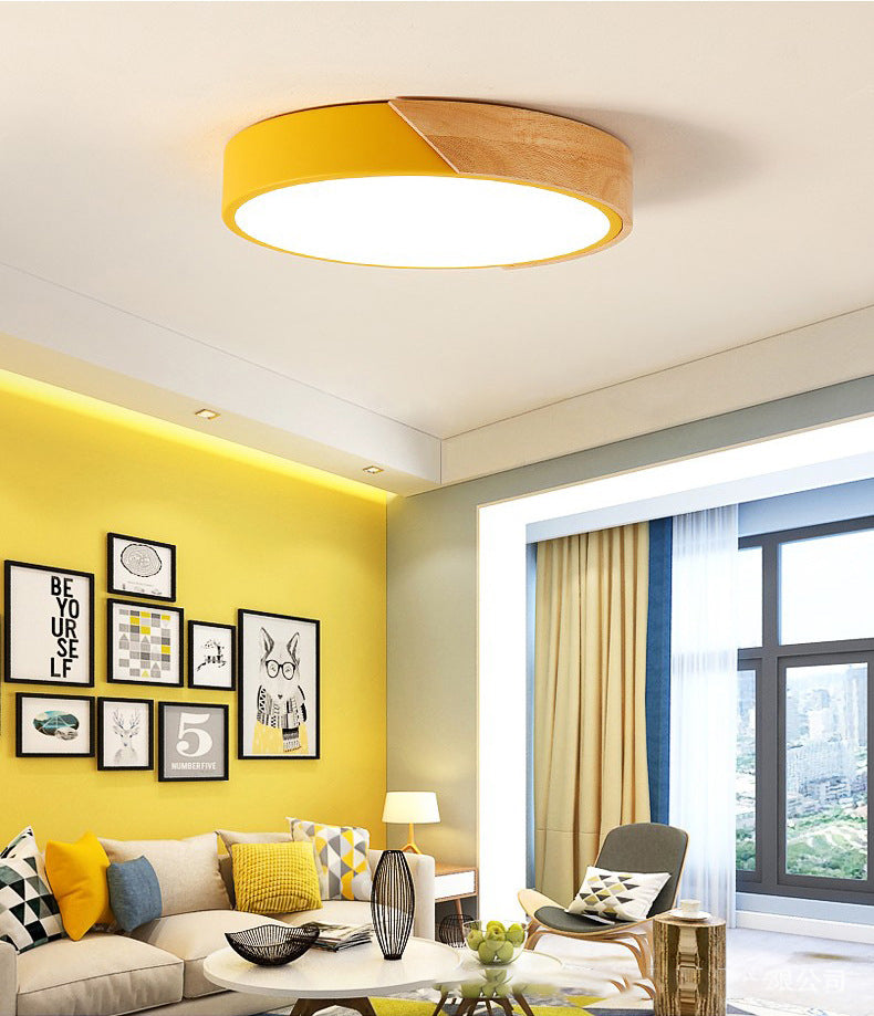 1-Light Round Flush Mount Light Modern Style Acrylic Flush Mount Lighting Fixtures