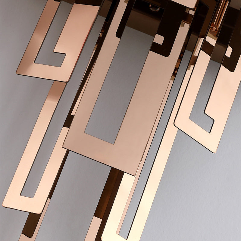 Disconce da parete a 2 luci oro nella moderna lampada da parete in metallo elettroplato in stile creativo con tonalità di cristallo