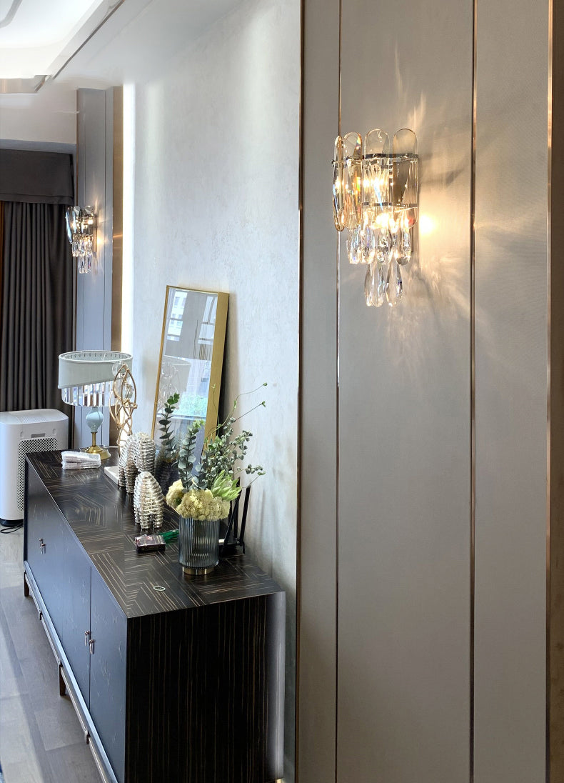 Lampada da parete in metallo elettroplato in stile moderno in stile di lusso sconde murale per spazi interni