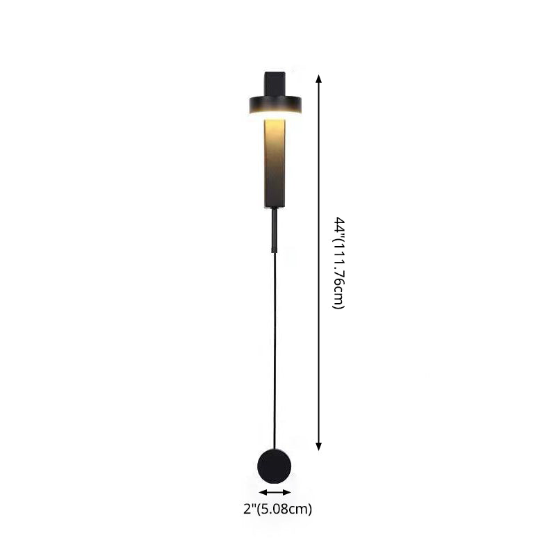 Lámpara de pared LED de hierro electroplacado en un estilo moderno de pared geométrica acrílica para dormitorio