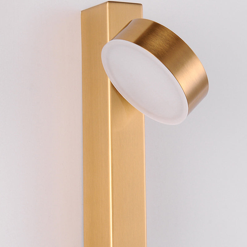 Lámpara de pared LED de hierro electroplacado en un estilo moderno de pared geométrica acrílica para dormitorio