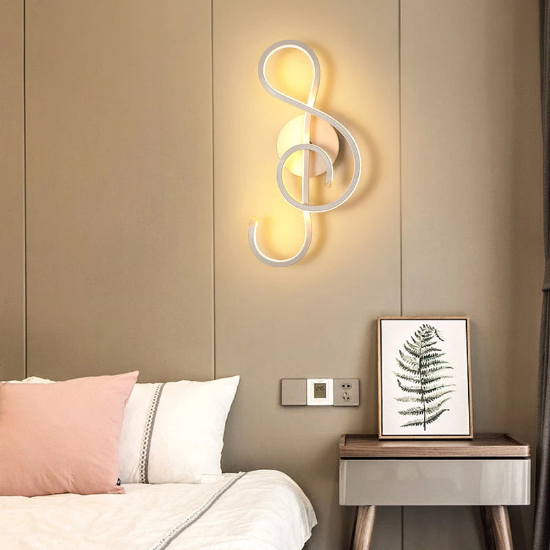 Lámpara de pared lineal de aluminio LED de Led Minimalista moderno con sombra acrílica