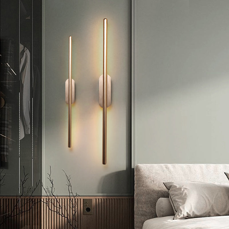 Luci di applione lineare moderna Metal Apparecchiatura da parete a 1 luce per bagno