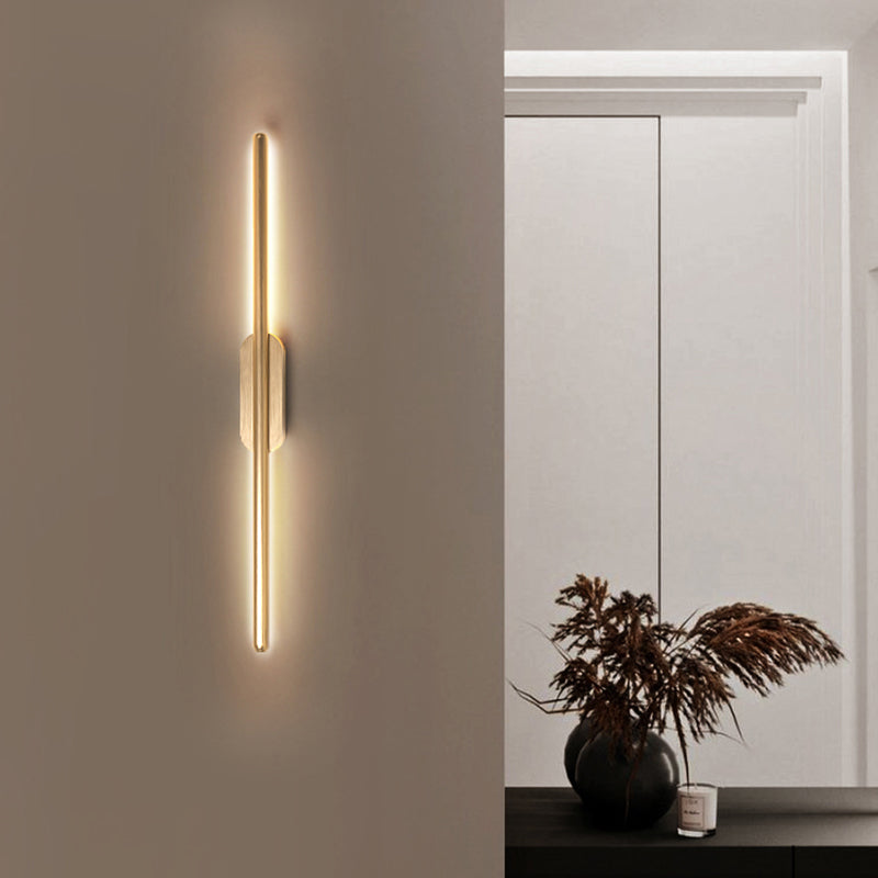 Luci di applione lineare moderna Metal Apparecchiatura da parete a 1 luce per bagno