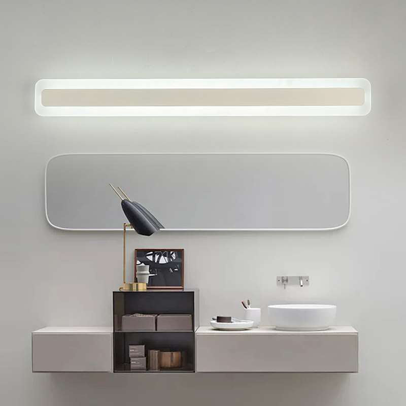 Metal linear Shade Wall Lights Modern 1 Head Wall Mount Fixture in White