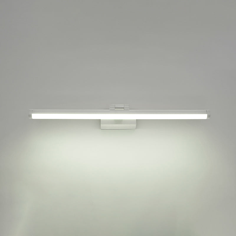 1-Light Linear Wall Sconce Modern Simple Style  Mirror Wall Lighting in White
