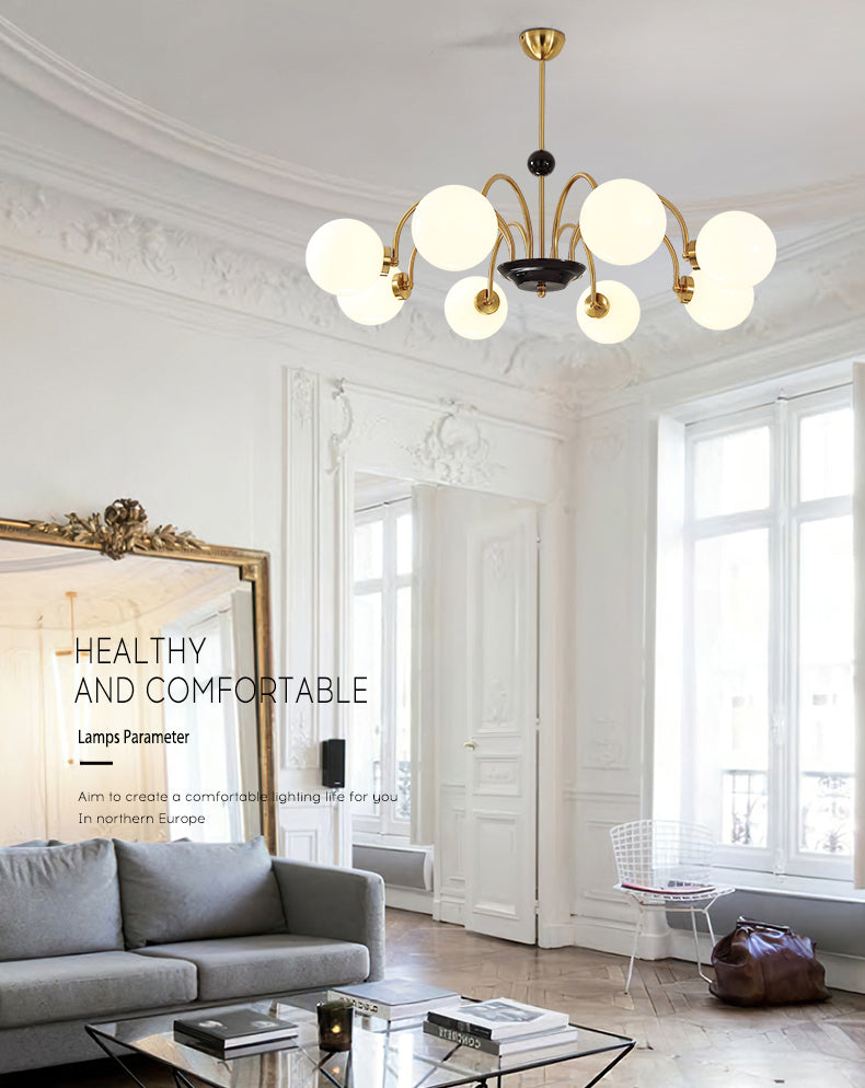 Modern Chandeliers For Dining Room Globe-Shaped Chandelier Pendant Light