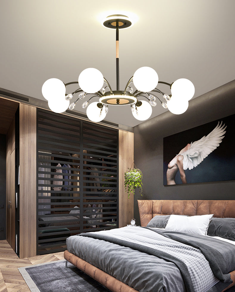 Moderne kroonluchter hanger lichte bollen kroonluchter hanglamp glazen globe kroonluchter