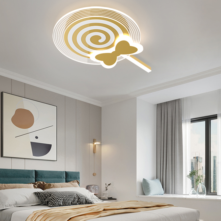 Metall Flush Mount Cartoon Schlafzimmer LED -Deckenleuchte mit 2 Lichtern