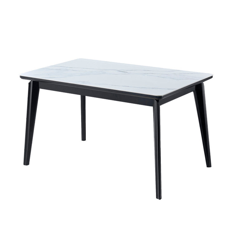 Fixed Sintered Stone Top Kitchen Table Set with 4 Legs Base Dining Furniture for Home