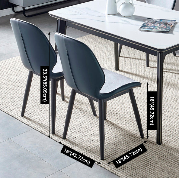 Fixed Sintered Stone Top Kitchen Table Set with 4 Legs Base Dining Furniture for Home