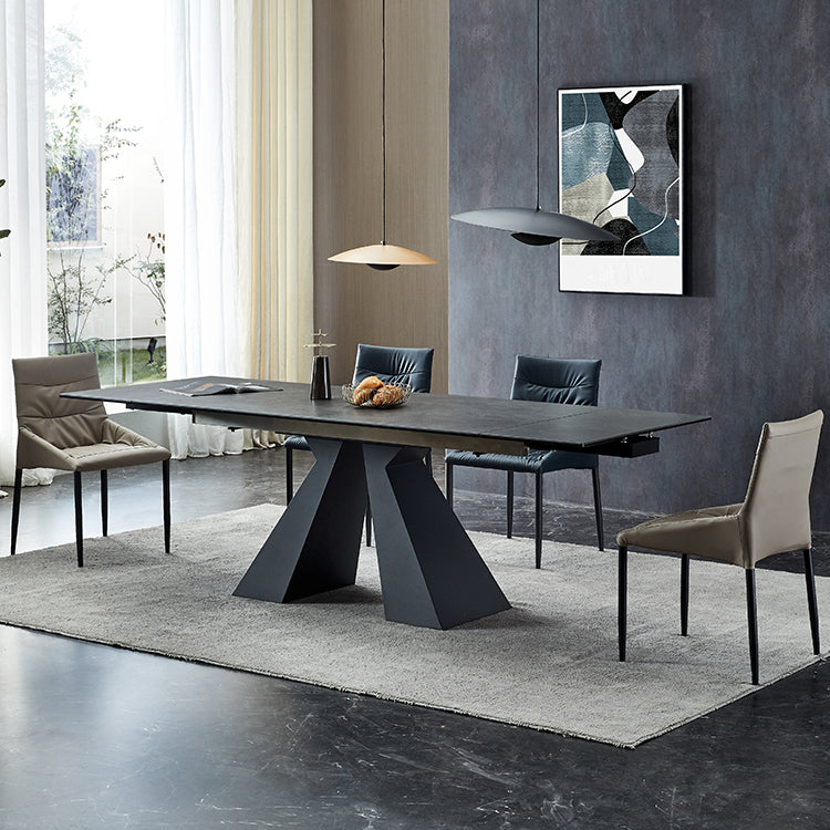 Modern Rectangle Shape Dinette Set Sintered Stone Top Dining Table Furniture for Dining Room