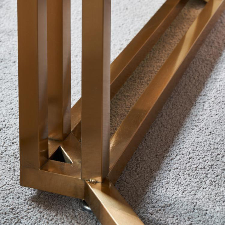 Glam Style Sintered Stone Dining Table with White Rectangle Shape Table for Home Use