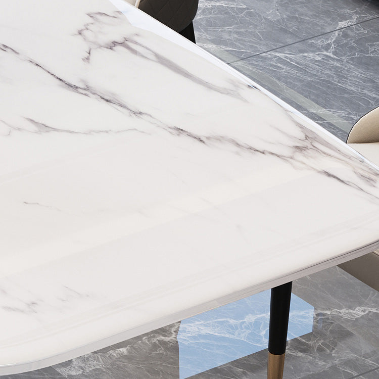 Modern Style Marble Table with White Rectangle Shape Table for Home Use