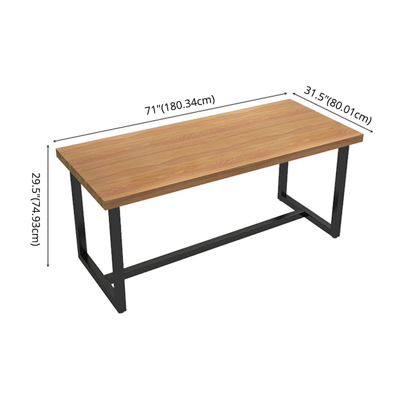 Industriële stijl houten dineren † kamer † ingesteld met rechthoekige tafel en metalen eettafel meubels