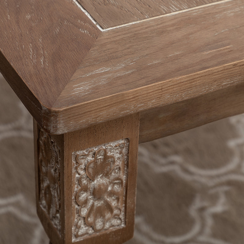 Country Solid Wood Dining Table Set with 4 Legs Base Dining Room Furniture for Home Use