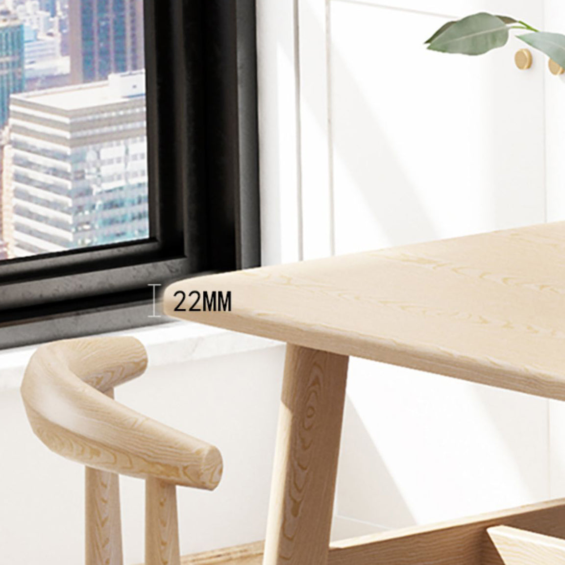 Contemporary Wood Rectangle Shape Dining Furniture 4 Legs Table Formal for Dining Room