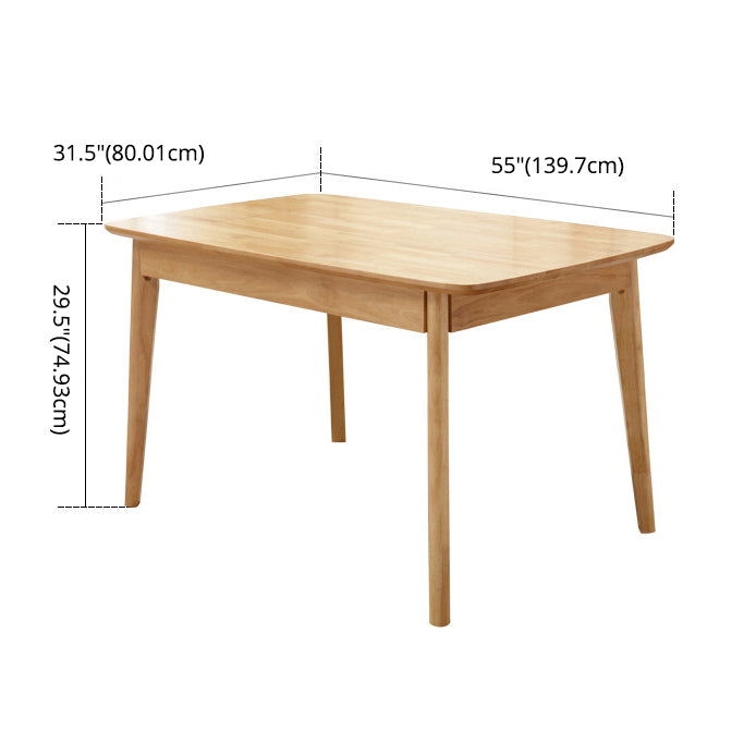 Modern Style Solid Wood Brown Dining¬†Room¬†Set with Rectangle Table Home Dining Table Furniture