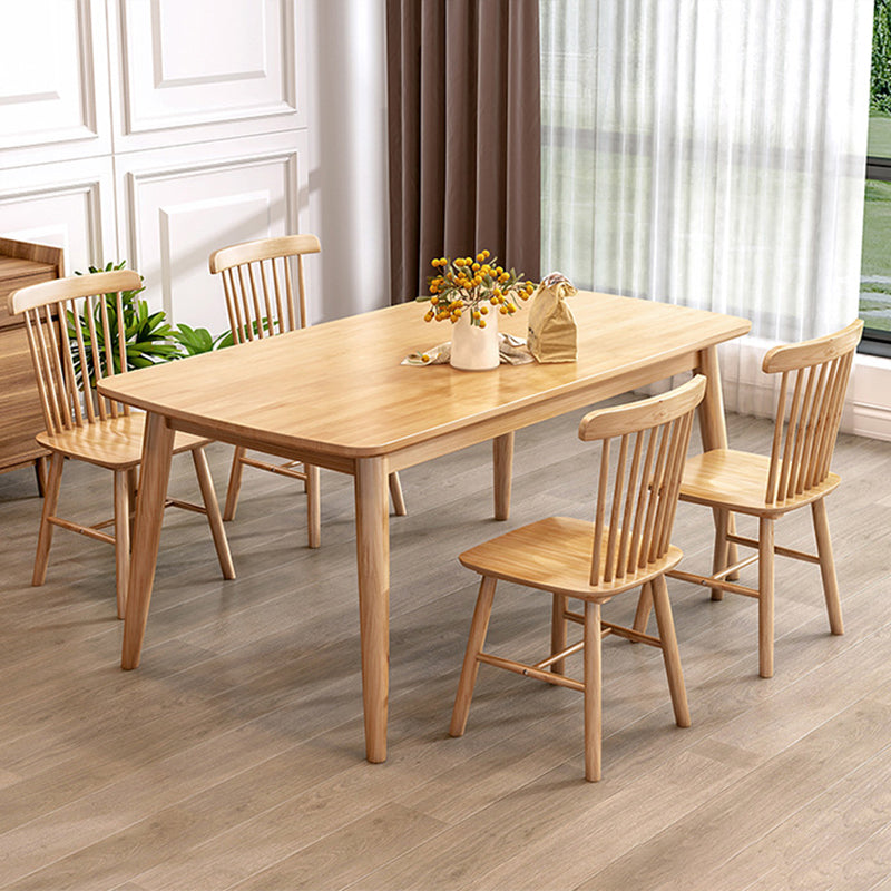 Modern Solid Wood Rectangle Dining¬†Room¬†Set Home Use Dining Table Furniture