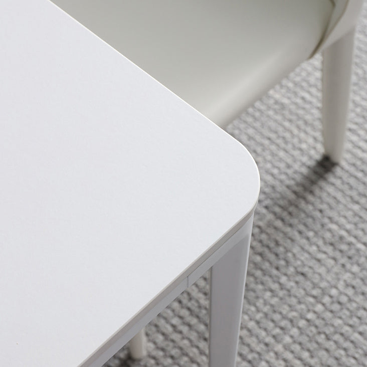 Modern Sintered Stone Rectangle Dining Set White Home Use Dining Room Furniture Set