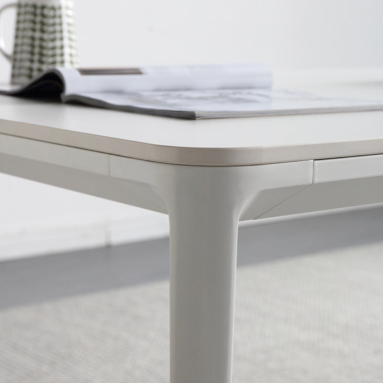 Modern Sintered Stone Rectangle Dining Set White Home Use Dining Room Furniture Set