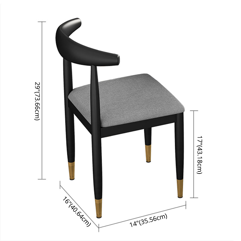 Modern Style Kitchen Rectangle Shape Dining Set Sintered Stone Standard Dining Set in Black