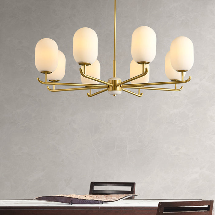 Bronze Chandelier Light Fixtures Sputnik Modern Ceiling Light Fixture for Living Room