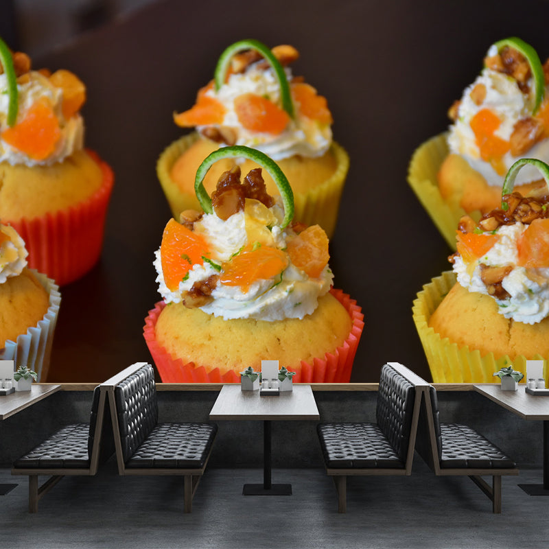 Sweet Dessert Mural Wallpaper Modern Decorative Restaurant, Custom Size Available