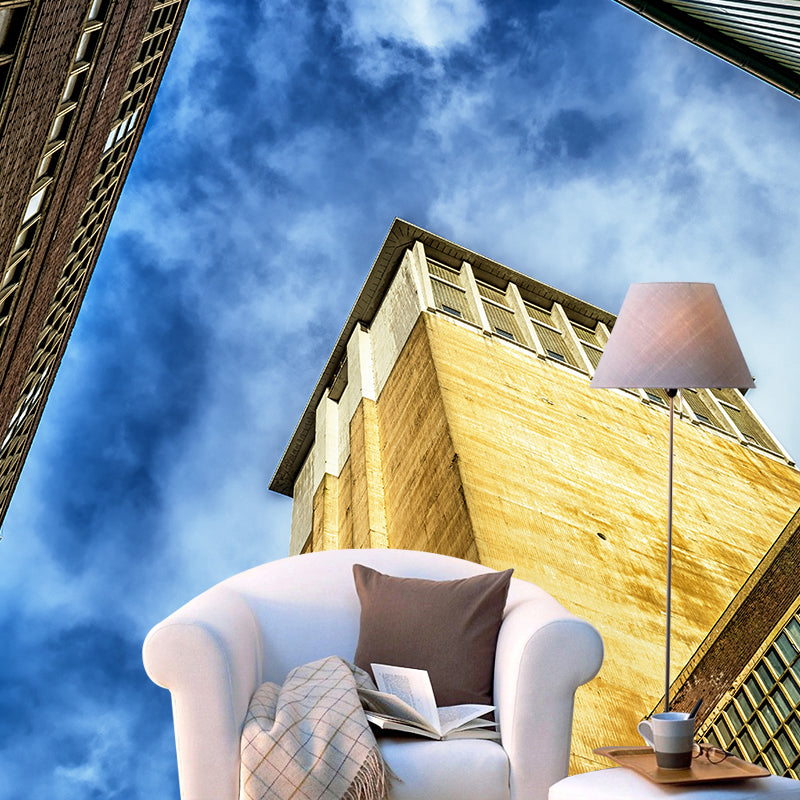 Photo City Architecture Mural Personalized Size Wall Covering for Meeting Room