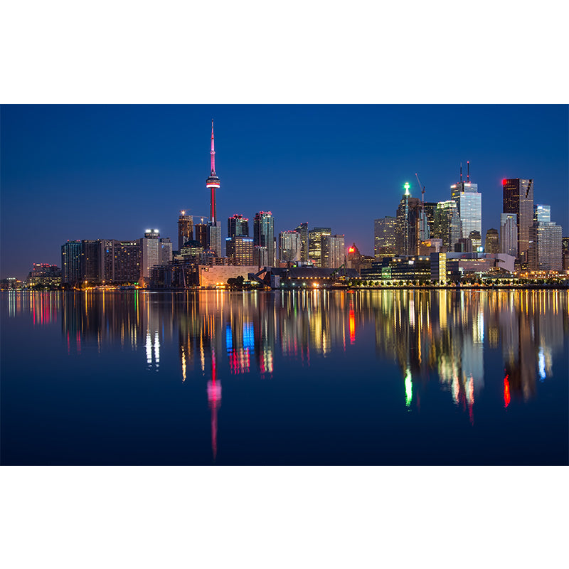 Modern Style City Mural Stain Resistant Wall Art for Living Room, Made to Measure