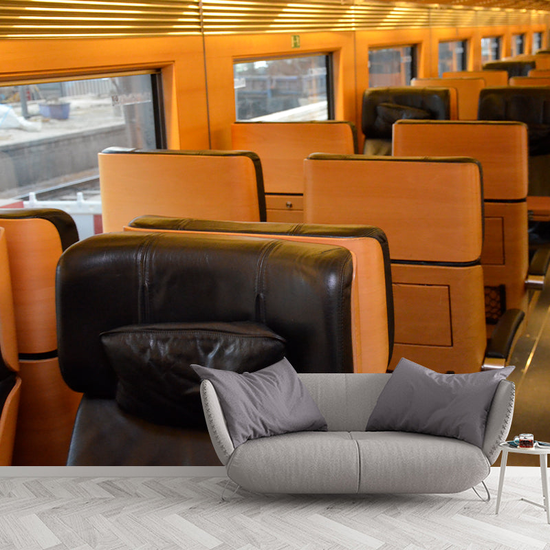 City Transportation Mural Wallpaper Personalized Size Wall Covering for Office Room