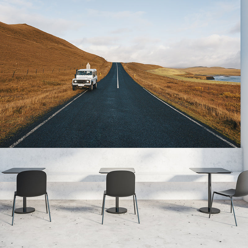 City Transportation Mural Wallpaper Personalized Size Wall Covering for Office Room