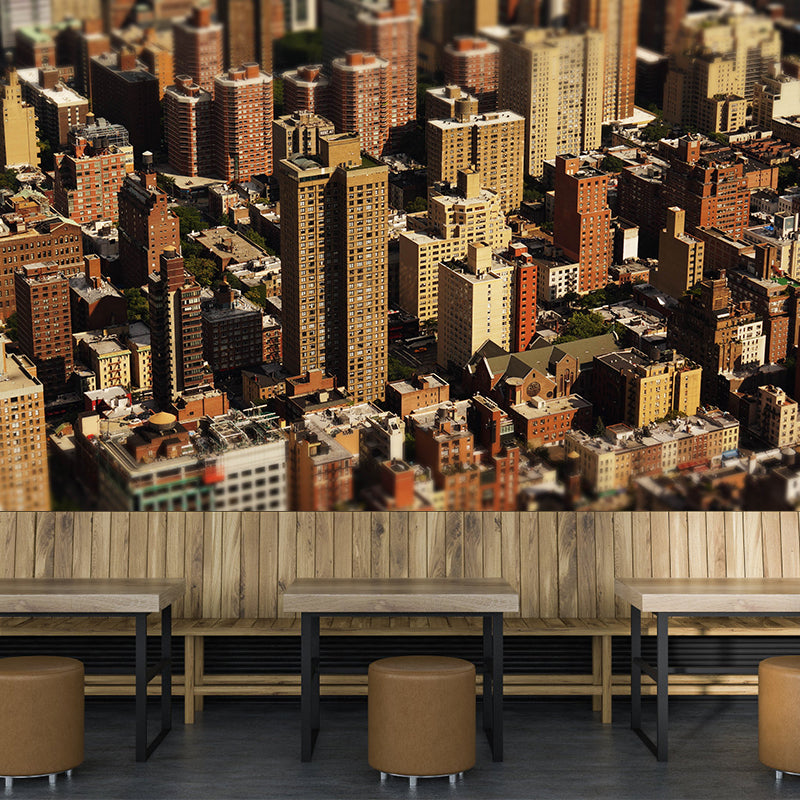 Photo City Mural Stain Resistant Meeting Room Wall Decor, Made to Measure