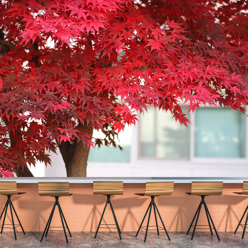 Fall Leaves Mural Wallpaper for Girl Bedroom Customised Size Wall Covering