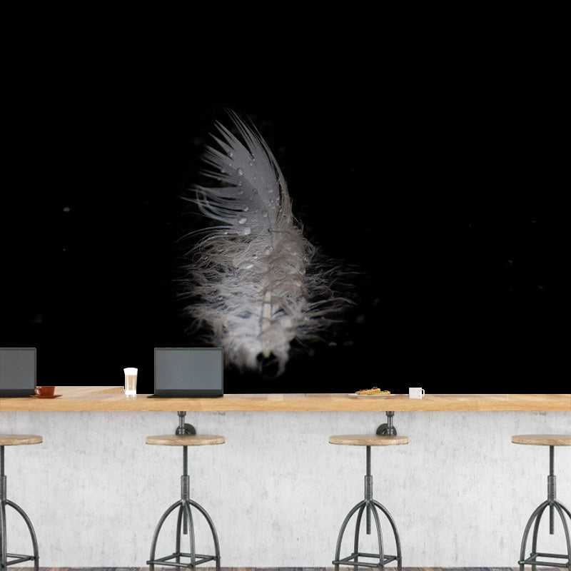 Plumage Modern Mural Wallpaper for Girl Bedroom Custom Size Wall Covering