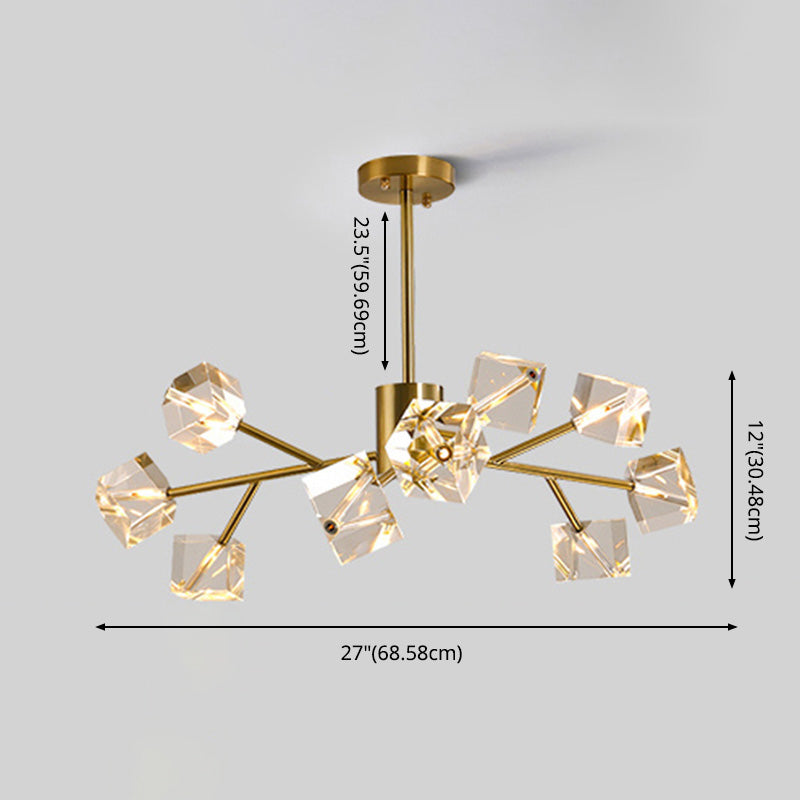 Modern Chandelier Light Metal Artistic Ceiling Pendant for Dining Room Living Room