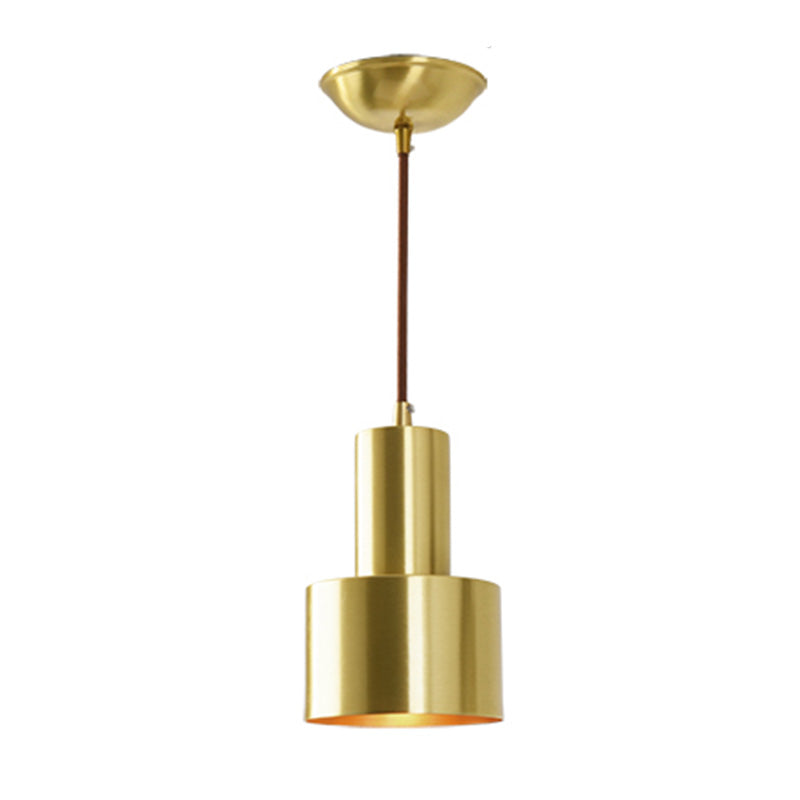 Cord Hung Pendant Ceiling Light Minimalist-Style Metal Gold Hanging Ceiling Light