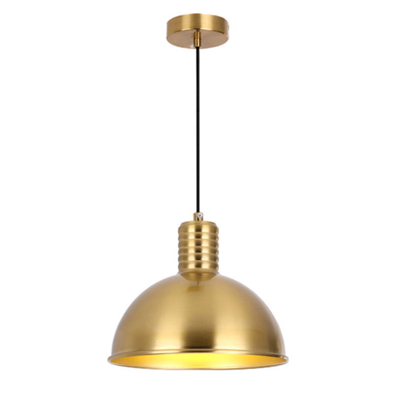 Metal Shaded Ceiling Pendant Light Contemporary Gold Suspension Pendant for Dinning Room