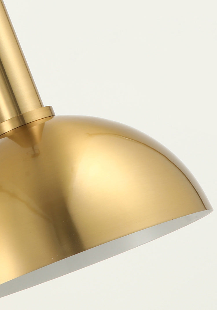 Luz de techo colgante de restaurante kit de lámpara colgante de oro minimalista con sombra de metal de cordón