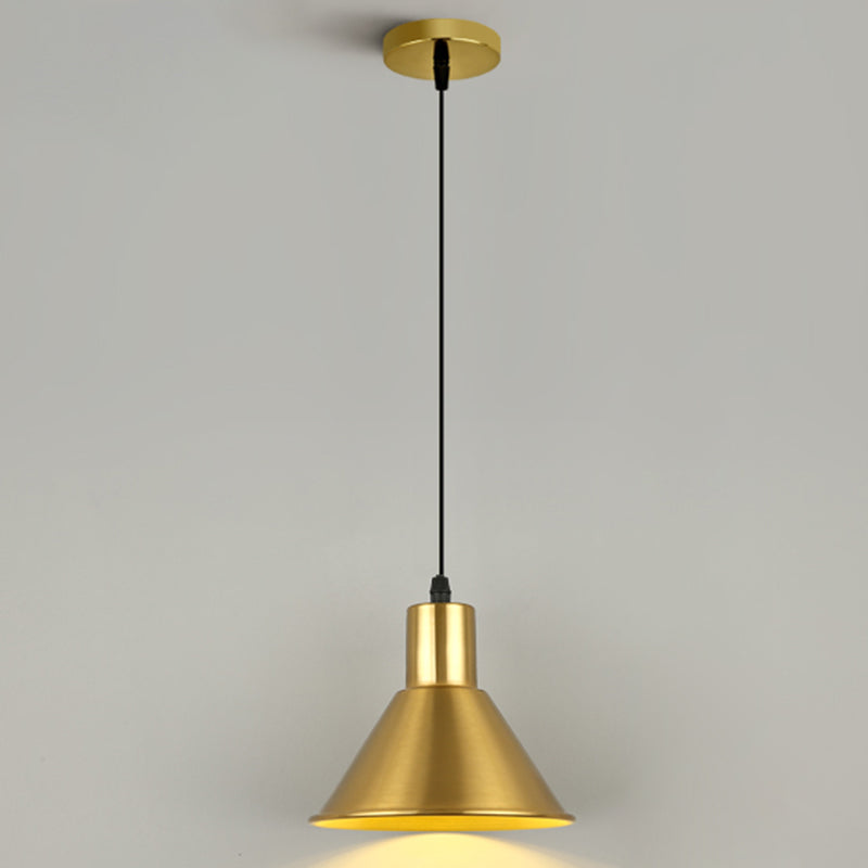 Modern Style Pendant Lighting Fixture Gold Shaded Down Lighting Pendant with Metal Shade