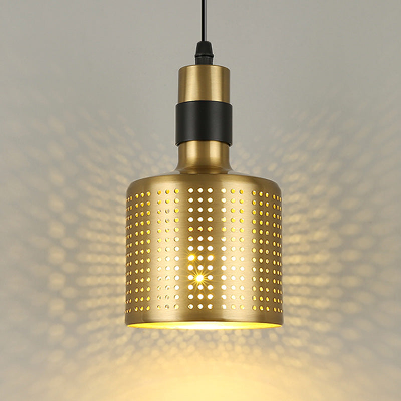 Modern Style Pendant Lighting Fixture Gold Shaded Down Lighting Pendant with Metal Shade