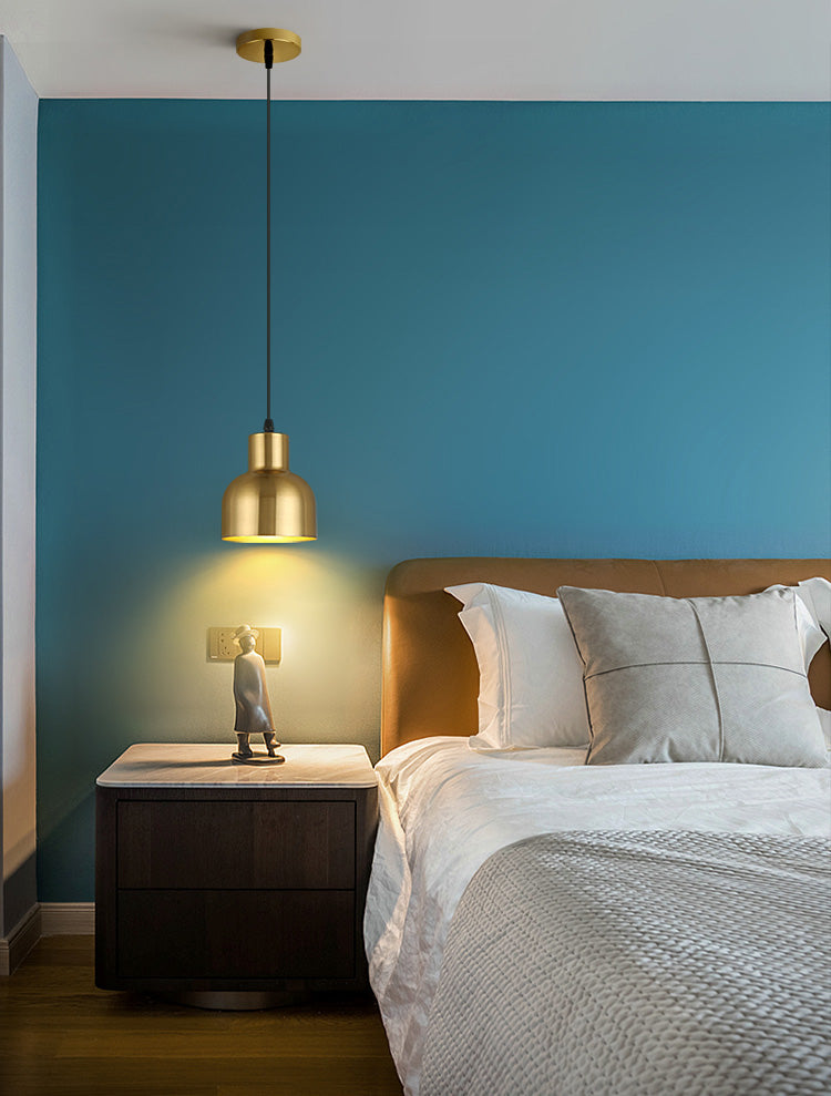 Modern Style Pendant Lighting Fixture Gold Shaded Down Lighting Pendant with Metal Shade