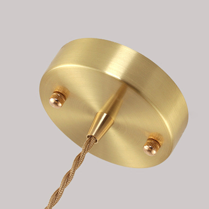 Nordic Shaded Ceiling Pendant Light Metal Dinning Room Down Lighting Pendant in Gold