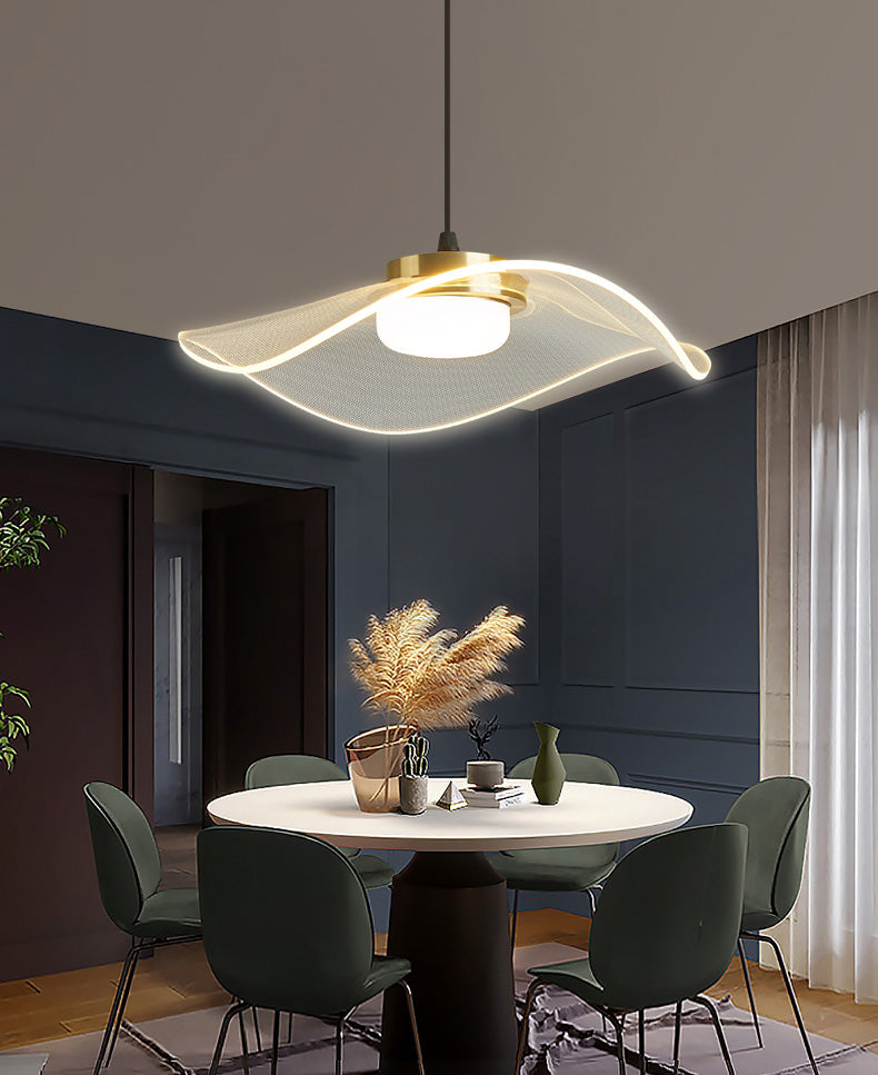 LED 1 Head Pendant Light Modern Style Simple Acrylic Ceiling Pendant Light for Dinning Room
